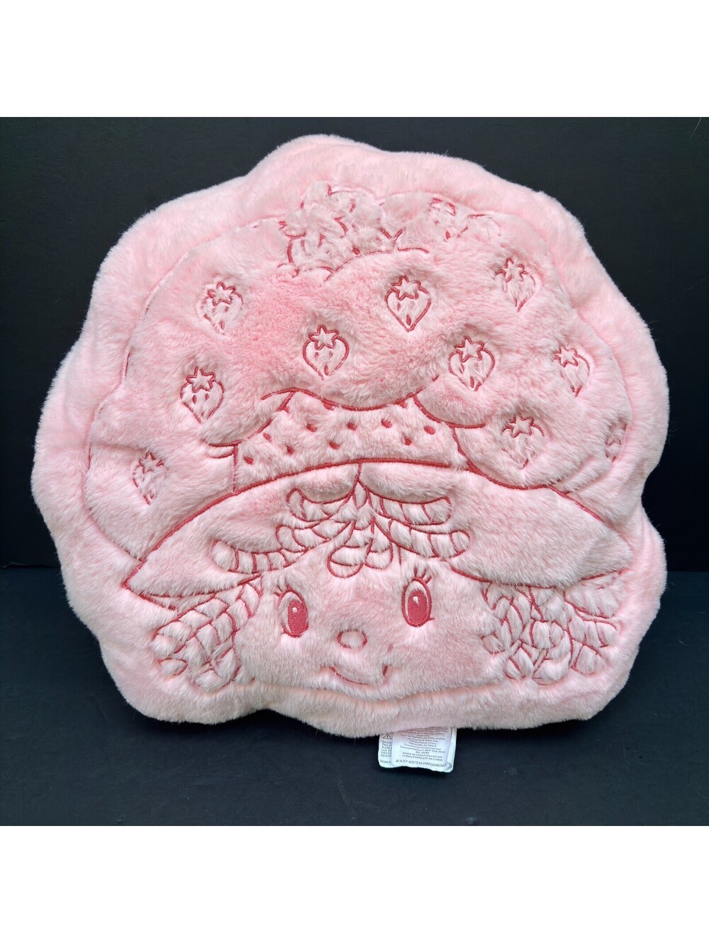 Strawberry Shortcake Pink Pillow Embroidered Plush Strawberry, Medium 14-24in